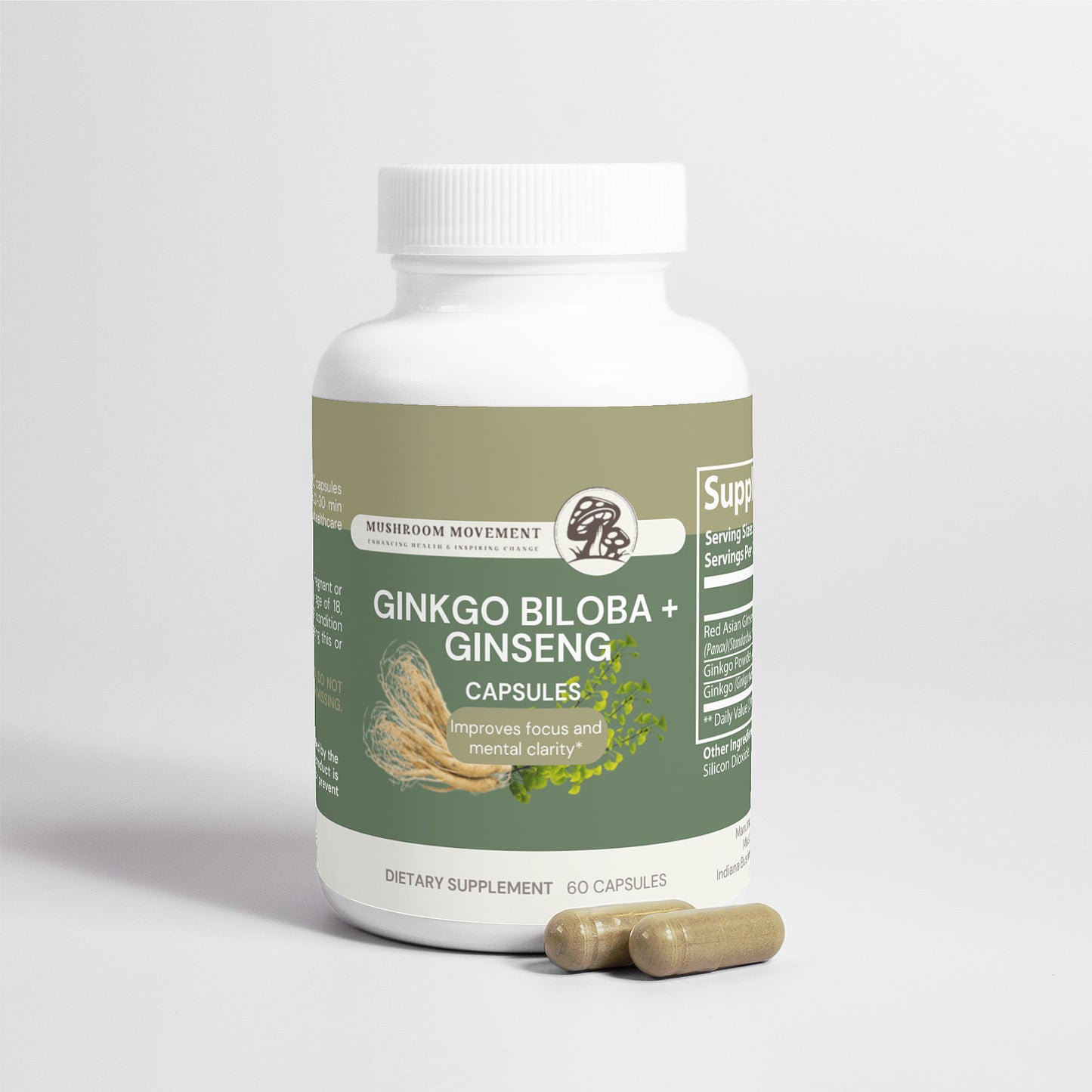 Ginkgo Biloba + Ginseng capsules